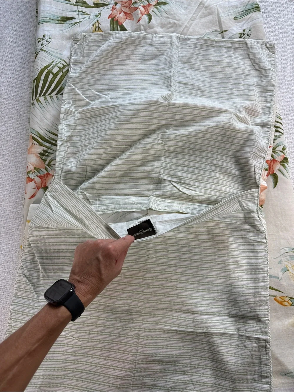Tommy Bahama Birds of Paradise king duvet cover and two king shams